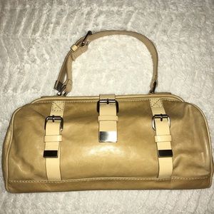 Cynthia Rowley Leather Shoulder Doctor Bag Mustard